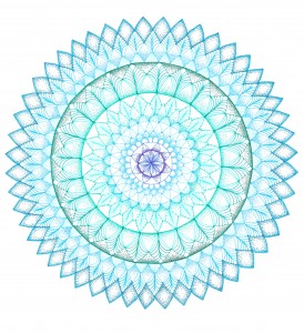 aqua seafoam shame blue teal and turquoise mandala