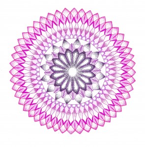 Strawberry Fields purple and pink mandala