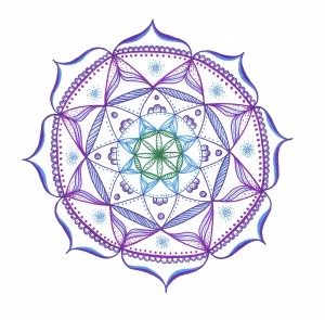 purple lace mandala