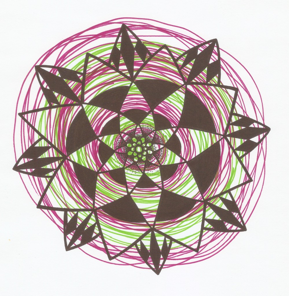 wildberry green and berry mandala