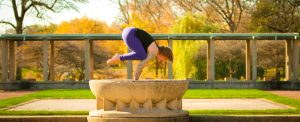 yoga pose arm balance named Crow pose