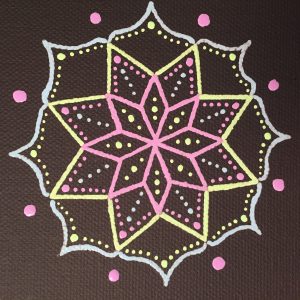 chalkboard mini-canvas magnet mandala