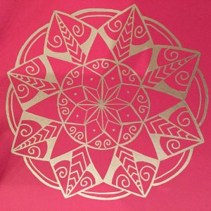 magenta and silver mandala
